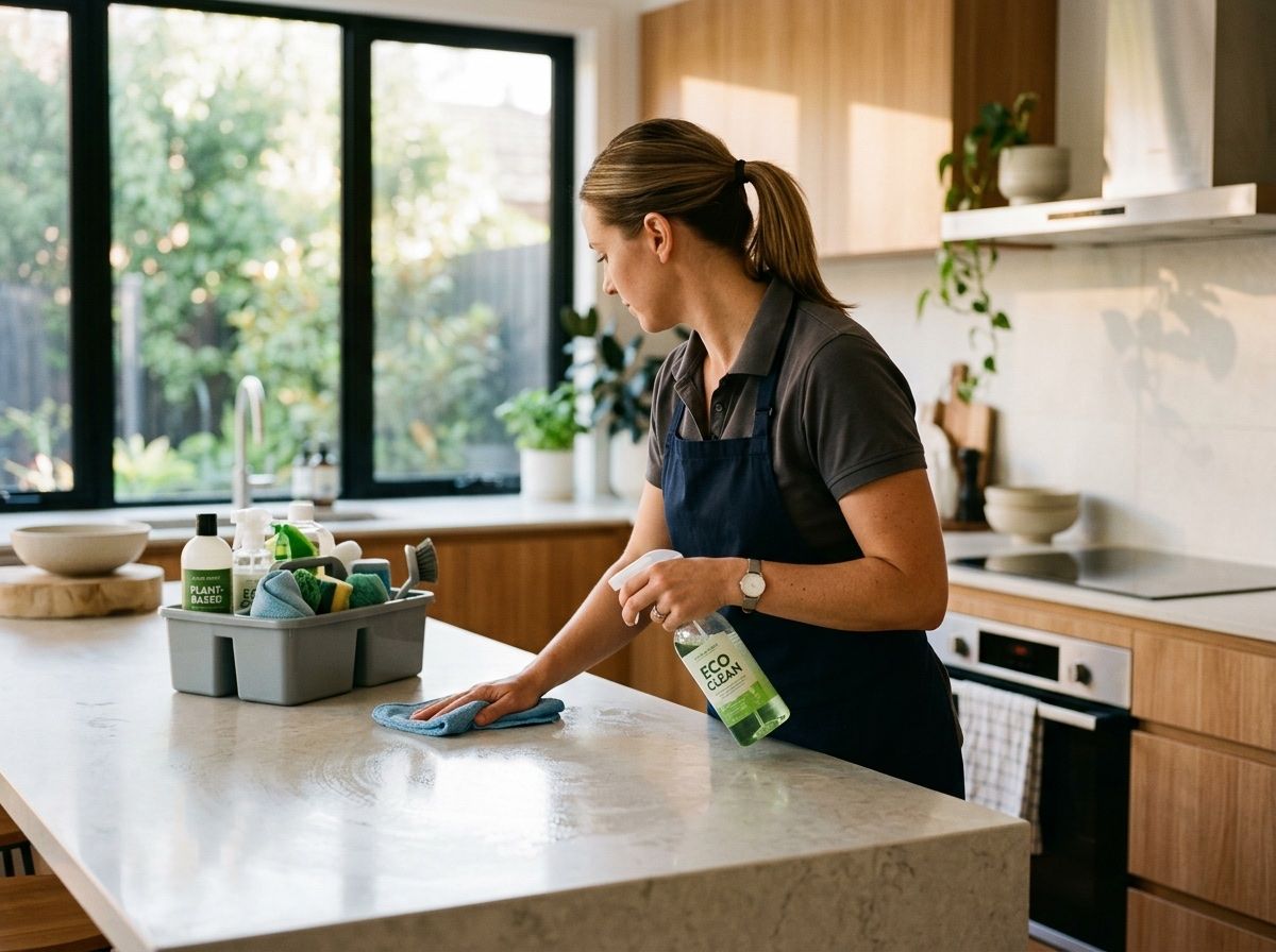 Professional cleaner at work